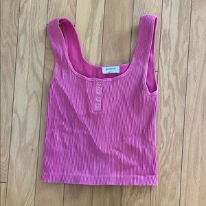 The Workshop Hot Pink/Fuchsia Ribbed Tank
